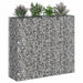 Pat ridicat din gabion 2 pcs Argintiu 170 x 50 x 150 cm - WALTI WALTI