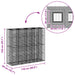 Pat ridicat din gabion 2 pcs Argintiu 170 x 50 x 150 cm - WALTI WALTI