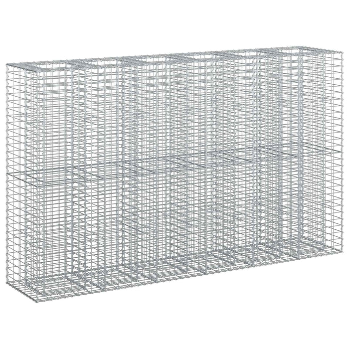 Pat ridicat din gabion 3 pcs Argintiu 250 x 50 x 150 cm - WALTI WALTI