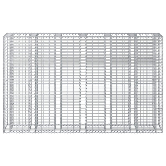 Pat ridicat din gabion 3 pcs Argintiu 250 x 50 x 150 cm - WALTI WALTI