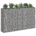 Pat ridicat din gabion 3 pcs Argintiu 250 x 50 x 150 cm - WALTI WALTI
