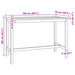 Masă de bar natural 150 x 75 x 105 cm Lemn solid de tec - WALTI WALTI