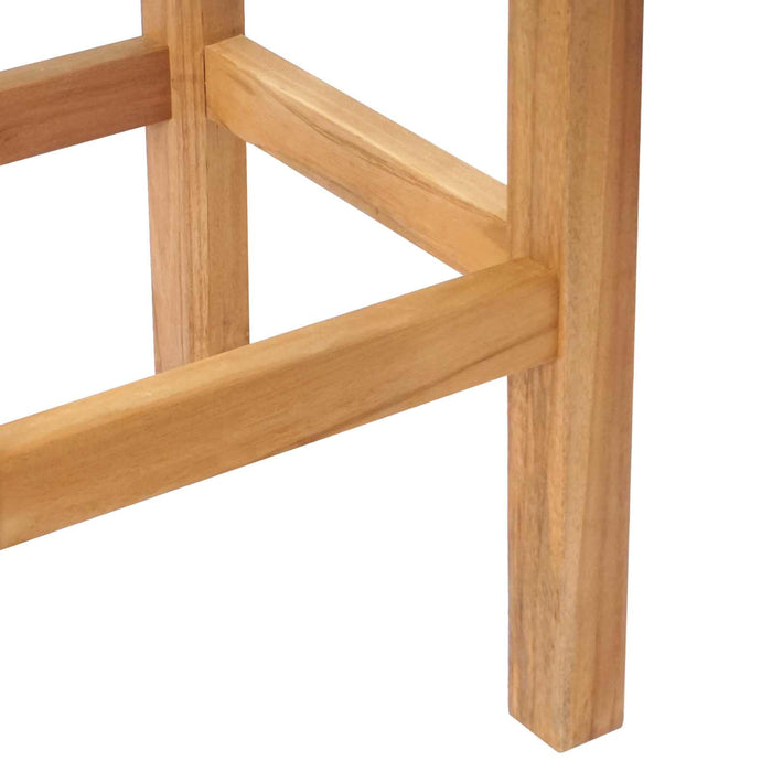 Scaun de bar 2 pcs Maro Lemn solid de tec WALTI