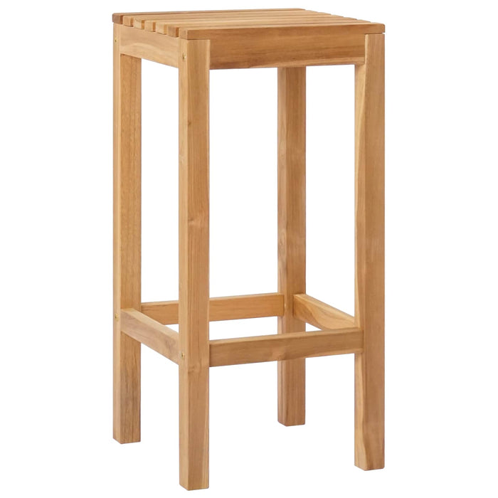 Scaun de bar 2 pcs Maro Lemn solid de tec WALTI