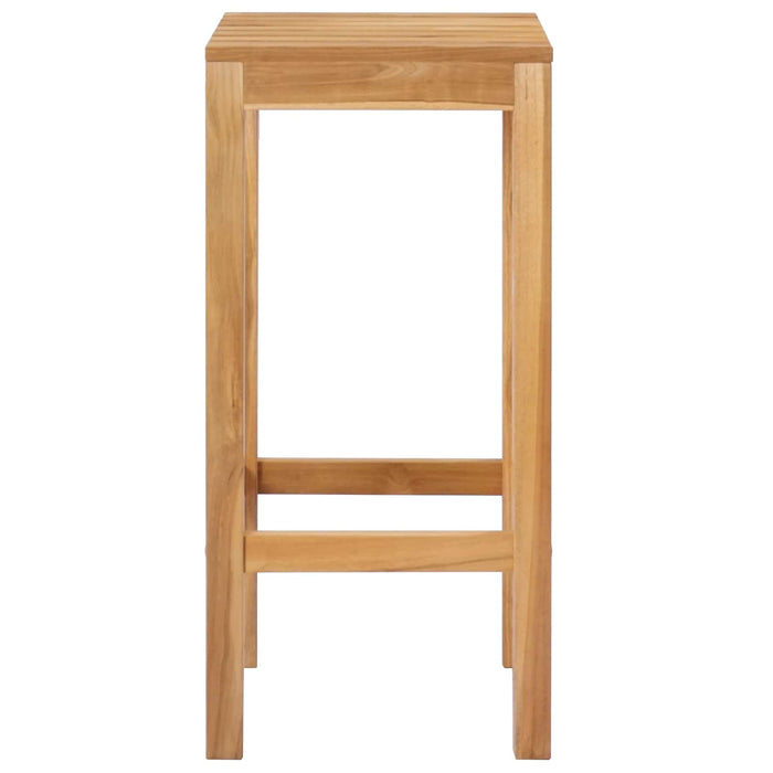 Scaun de bar 2 pcs Maro Lemn solid de tec WALTI