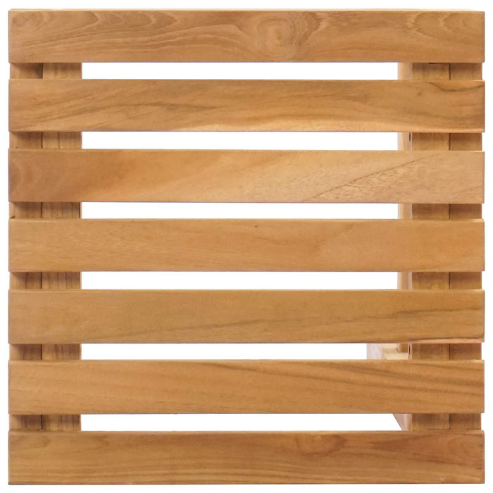 Scaun de bar 2 pcs Maro Lemn solid de tec WALTI