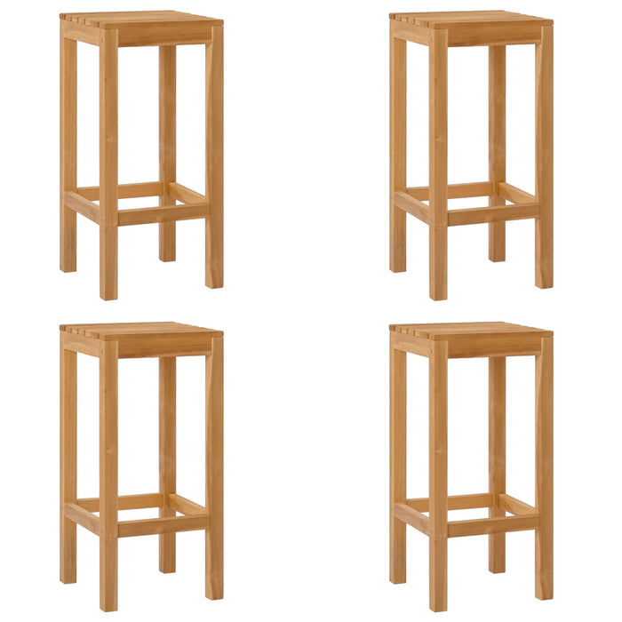 Scaun de bar 4 pcs Maro Lemn solid de tec - WALTI WALTI