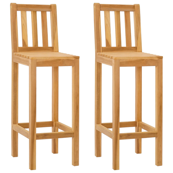 Scaun Bar 2 pcs Netratat 35 x 45 x 110 cm Lemn solid de tec - WALTI WALTI