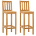Scaun Bar 2 pcs Netratat 35 x 45 x 110 cm Lemn solid de tec - WALTI WALTI