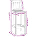 Scaun Bar 2 pcs Netratat 35 x 45 x 110 cm Lemn solid de tec - WALTI WALTI