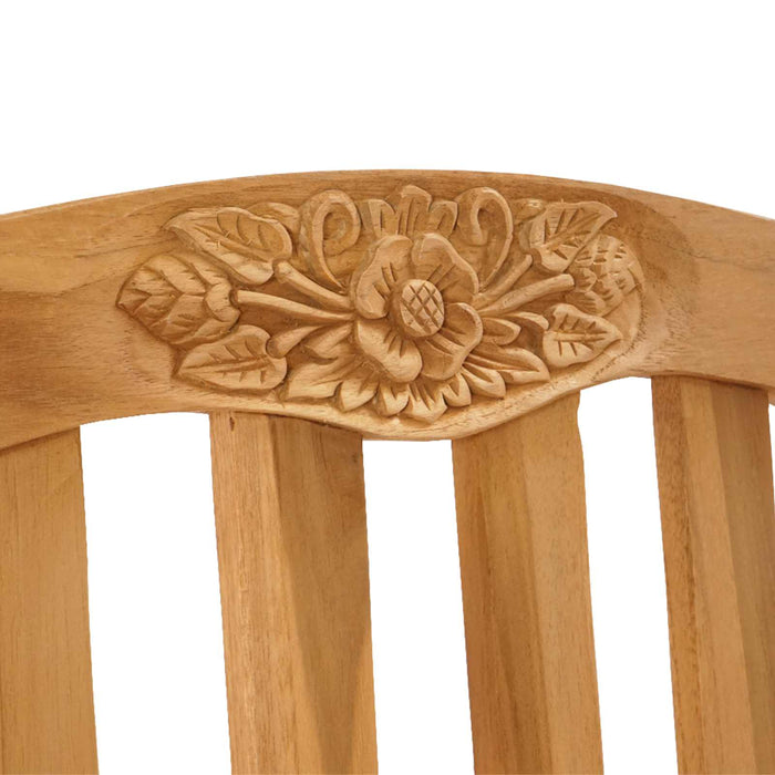 Scaun din lemn sculptat în formă de trandafir 2 pcs natural - WALTI WALTI