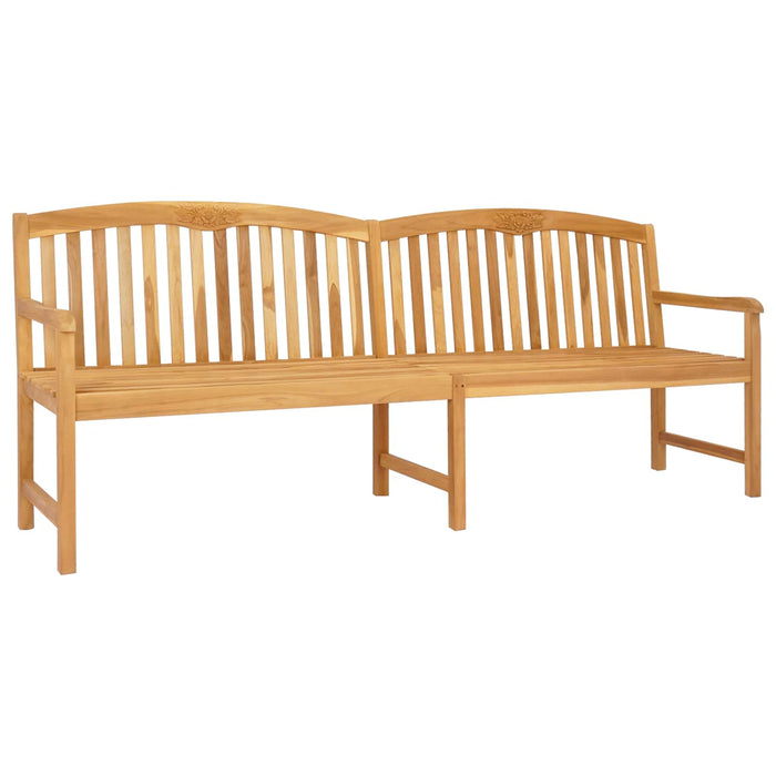 Bancă din lemn sculptată manual cu flori natural - WALTI WALTI