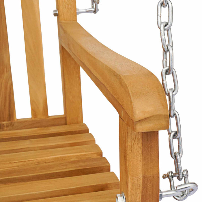 Bancă swinging natural 114 x 61 x 61,5 cm Lemn solid de tec - WALTI WALTI