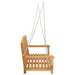 Bancă swinging natural 114 x 61 x 61,5 cm Lemn solid de tec - WALTI WALTI