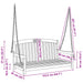 Bancă swinging natural 114 x 61 x 61,5 cm Lemn solid de tec - WALTI WALTI