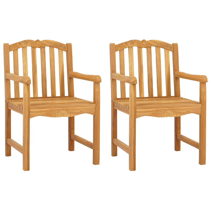 Scaun pentru Grădină 2 pcs natural 58 x 60 x 93 cm - WALTI WALTI