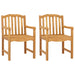 Scaun pentru Grădină 2 pcs natural 58 x 60 x 93 cm - WALTI WALTI