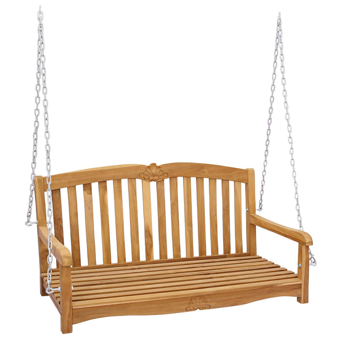 Bancă swinging natural 114 x 60 x 60,5 cm Lemn solid de tec - WALTI WALTI
