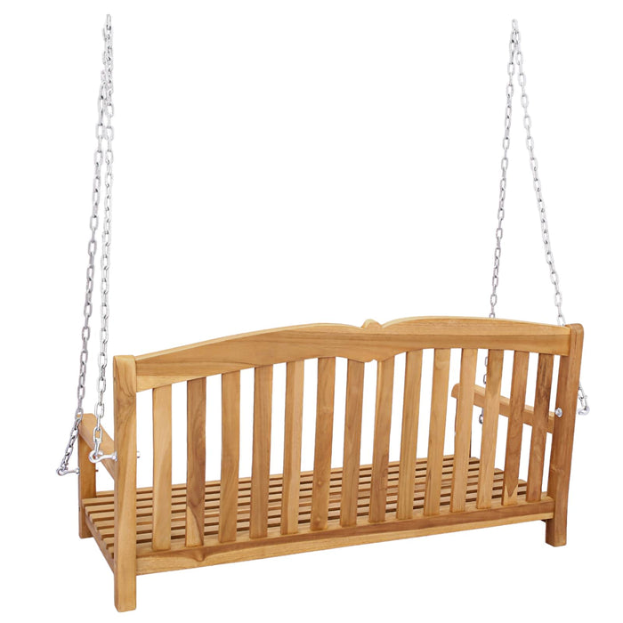 Bancă swinging natural 114 x 60 x 60,5 cm Lemn solid de tec - WALTI WALTI