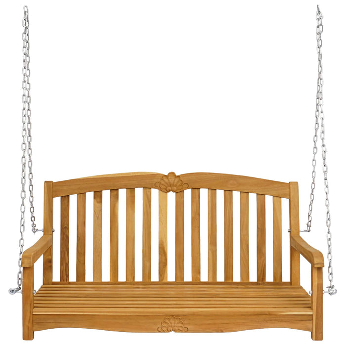 Bancă swinging natural 114 x 60 x 60,5 cm Lemn solid de tec - WALTI WALTI