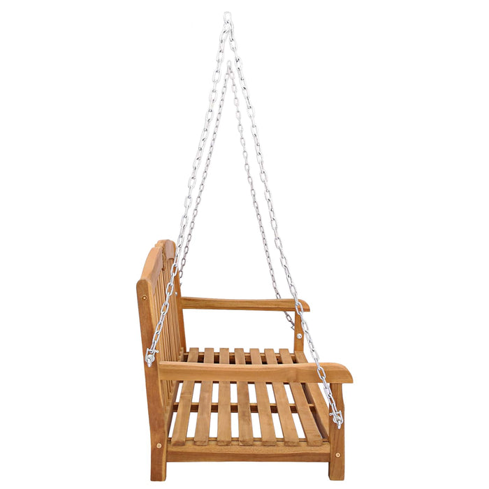 Bancă swinging natural 114 x 60 x 60,5 cm Lemn solid de tec - WALTI WALTI