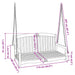 Bancă swinging natural 114 x 60 x 60,5 cm Lemn solid de tec - WALTI WALTI