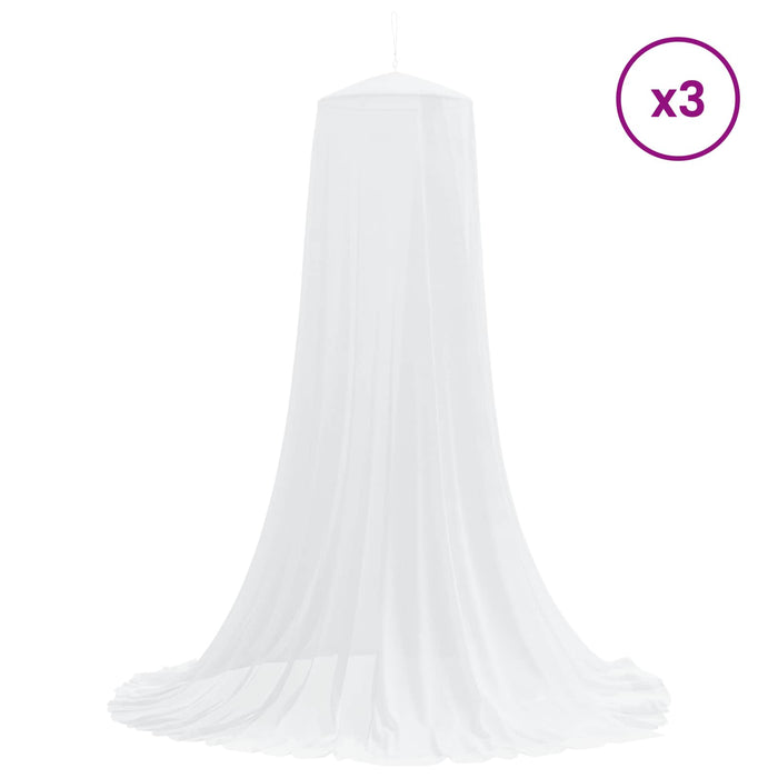 Plasă pentru pat împotriva țânțarilor 3 pcs 156 mesh Alb WALTI