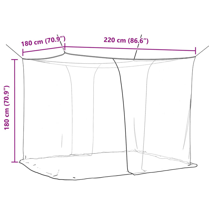 Plasă antiinsecte pentru pat 156 plasă 3 pcs Alb Poliester WALTI