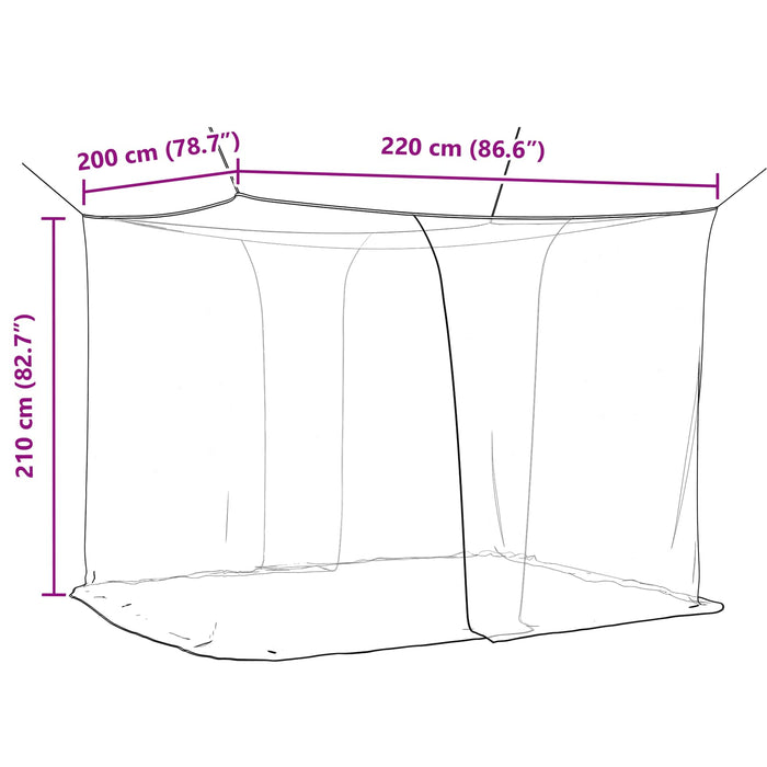 Plasă antiinsecte pentru pat 156 plasă 3 pcs Alb Poliester WALTI