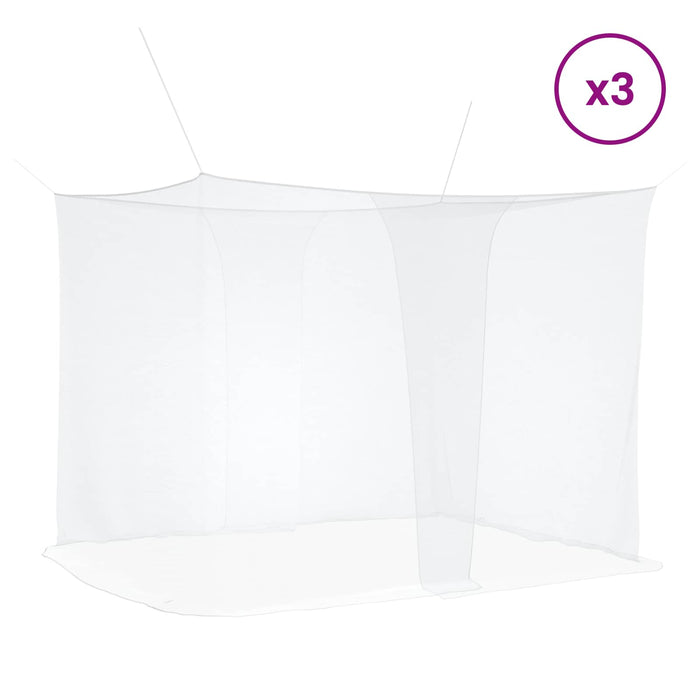 Plasă antiinsecte pentru pat 156 plasă 3 pcs Alb Poliester WALTI