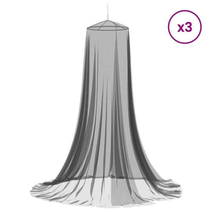 Plasă pentru pat împotriva țânțarilor 3 pcs 156 mesh Negru WALTI