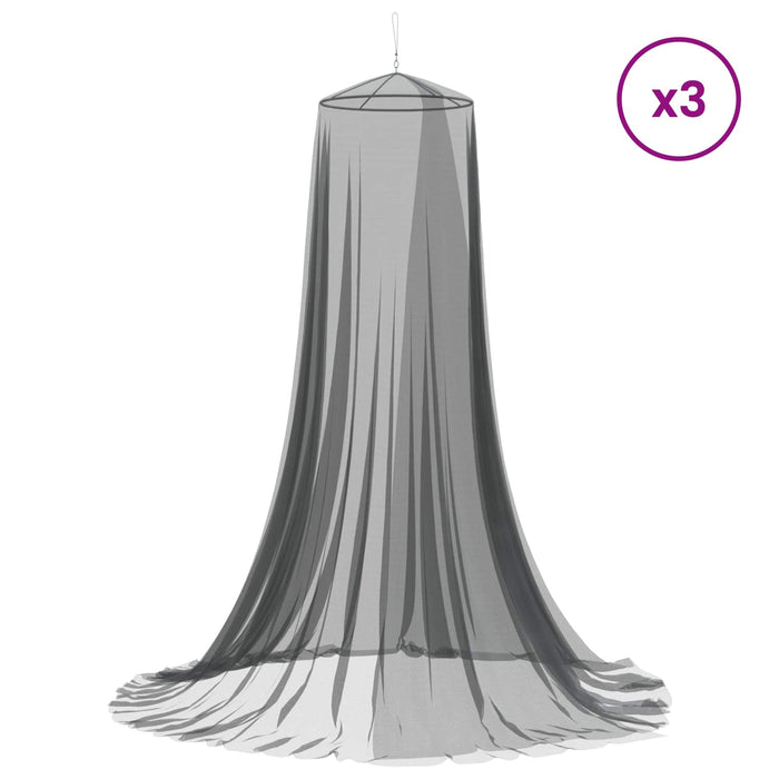 Plasă pentru pat împotriva țânțarilor 3 pcs 156 mesh Negru WALTI