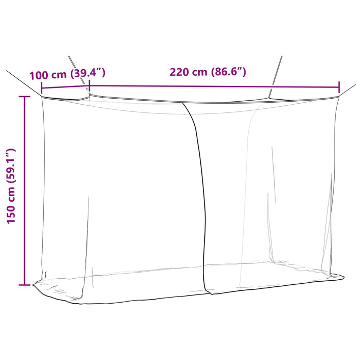 Plasă antiinsecte pentru pat 156 plasă 3 pcs Negru Poliester WALTI