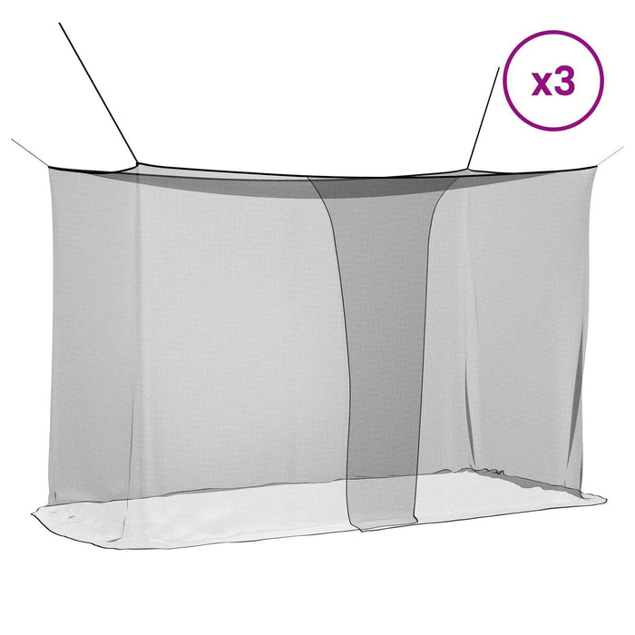 Plasă antiinsecte pentru pat 156 plasă 3 pcs Negru Poliester WALTI