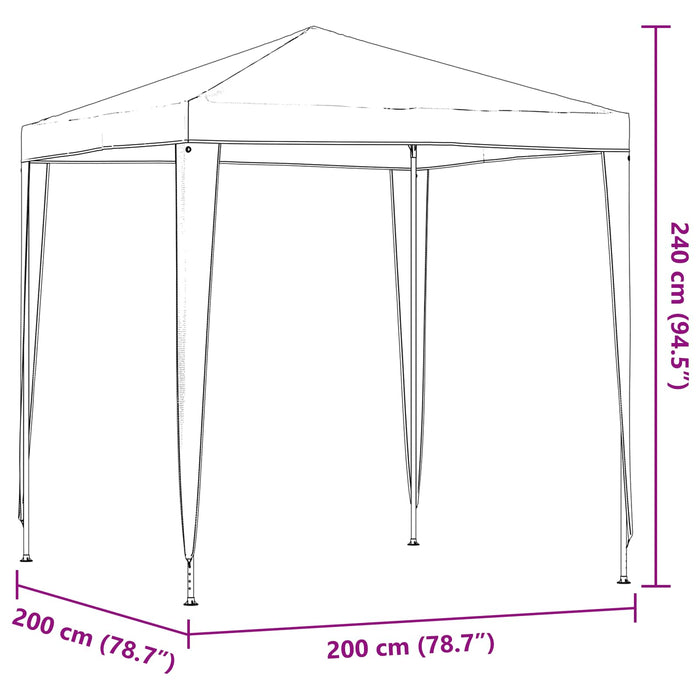 Cort pentru Petreceri 200 x 200 x 240 cm Gri deschis PE și oțel - WALTI WALTI