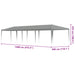Cort pentru Petreceri Gri deschis 1200 x 300 x 255 cm - WALTI WALTI