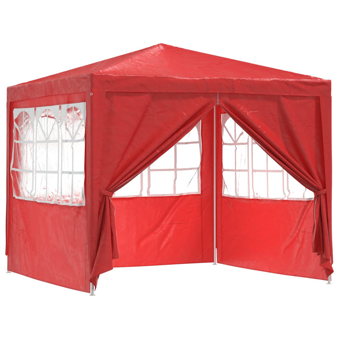 Cort pentru Petreceri Roșu 250 x 250 x 240 cm PE și oțel - WALTI WALTI