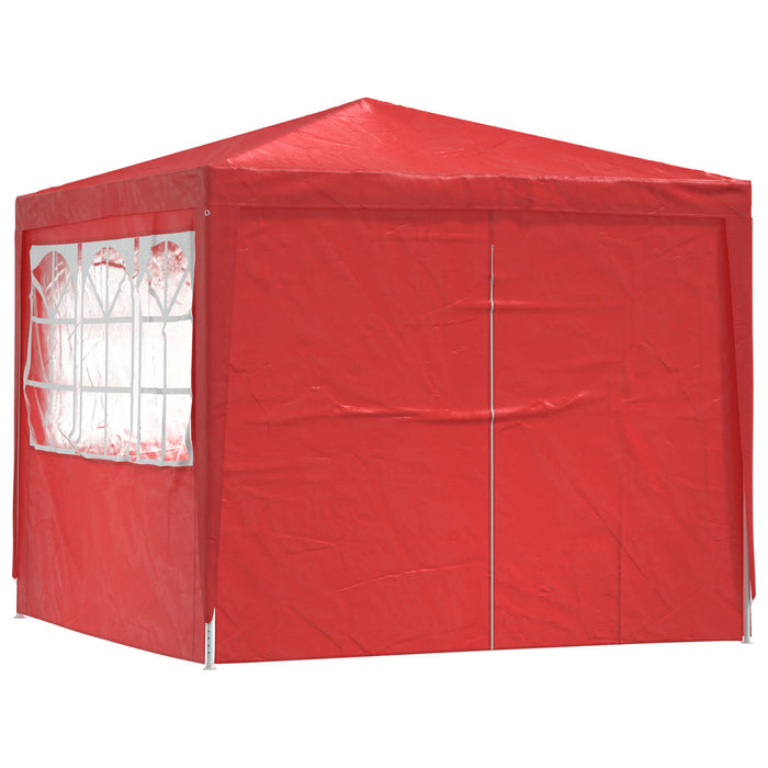 Cort pentru Petreceri Roșu 250 x 250 x 240 cm PE și oțel - WALTI WALTI