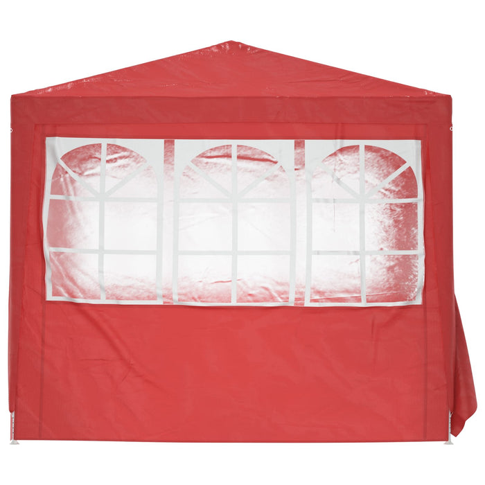 Cort pentru Petreceri Roșu 250 x 250 x 240 cm PE și oțel - WALTI WALTI
