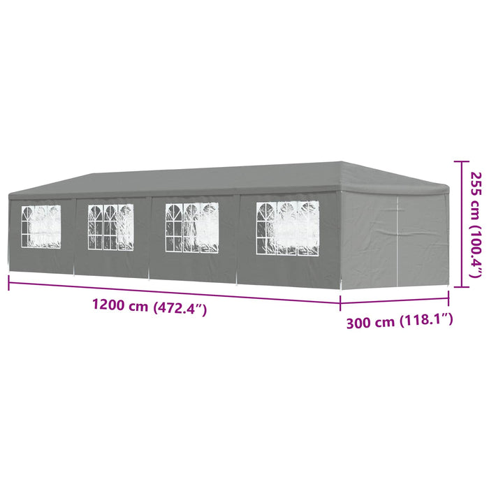 Cort pentru Petreceri 1200 x 300 x 255 cm Gri deschis - WALTI WALTI