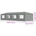 Cort pentru Petreceri 1200 x 300 x 255 cm Gri deschis - WALTI WALTI