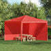 Perete lateral pentru cort de petrecere 2 pcs Roșu 300 x 195 cm - WALTI WALTI