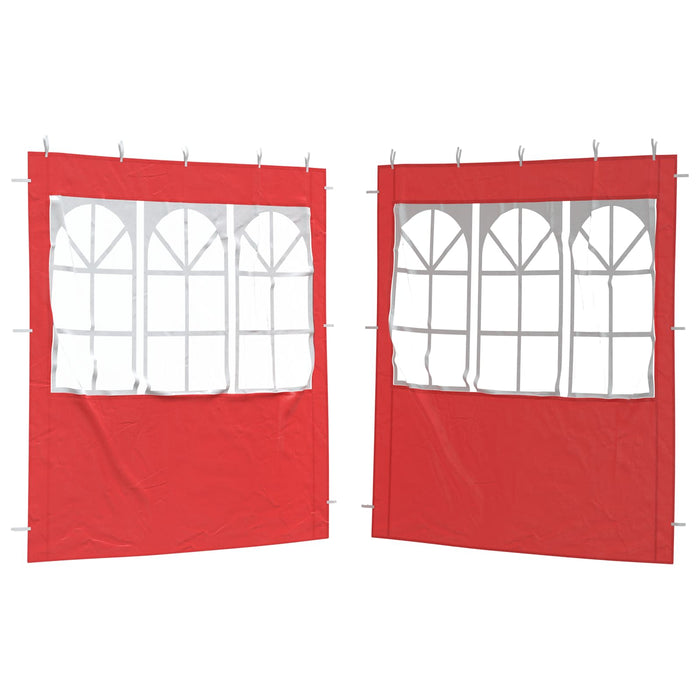 Perete lateral pentru cort de petrecere 2 pcs 200 x 195 cm Roșu - WALTI WALTI