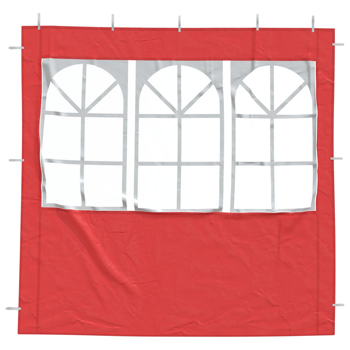 Perete lateral pentru cort de petrecere 2 pcs 200 x 195 cm Roșu - WALTI WALTI