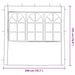 Perete lateral pentru cort de petrecere 2 pcs 200 x 195 cm Roșu - WALTI WALTI