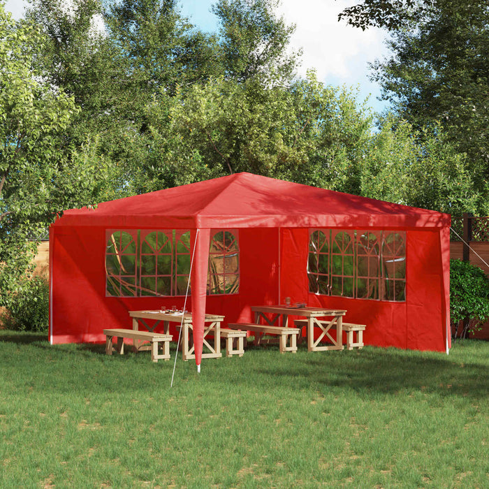 Perete lateral pentru cort de petrecere 2 pcs 400 x 195 cm Roșu - WALTI WALTI