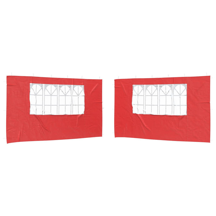 Perete lateral pentru cort de petrecere 2 pcs 400 x 195 cm Roșu - WALTI WALTI