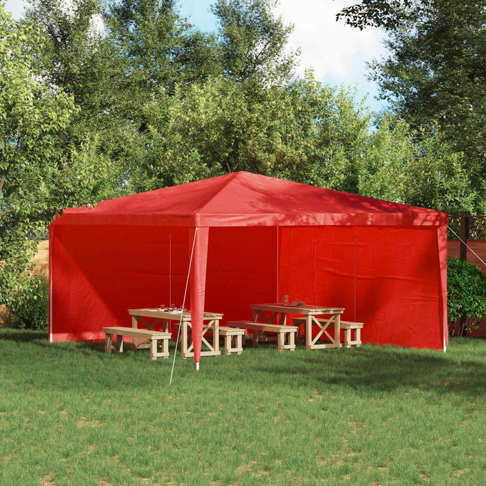 Perete lateral pentru cort de petrecere 2 pcs Roșu 400 x 195 cm - WALTI WALTI