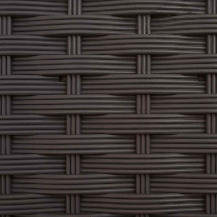 Pat Ridicat cu Trellis și Acoperiș Maro 124,5 x 40 x 138 cm PP WALTI