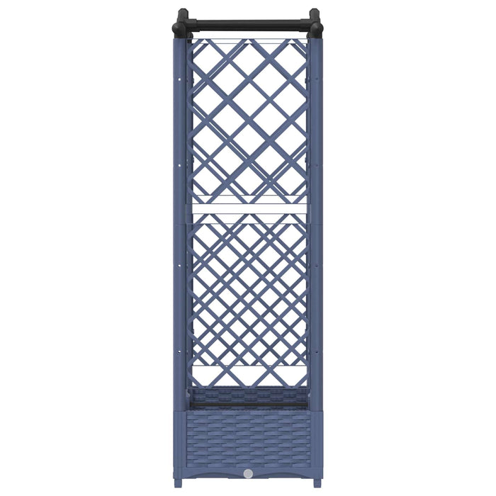 Pat Ridicat cu Trellis și Acoperiș Gri 124 x 40 x 125 cm PP WALTI